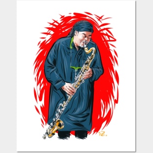 Courtney Pine - An illustration by Paul Cemmick Posters and Art